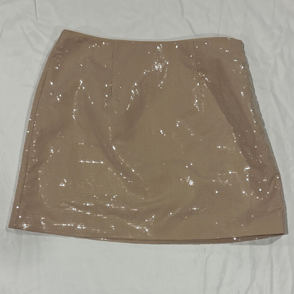 A New Day sequin Tan Mini Skirt